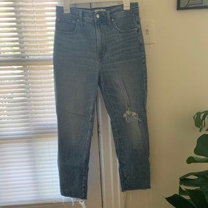 Madewell high rise straight jeans